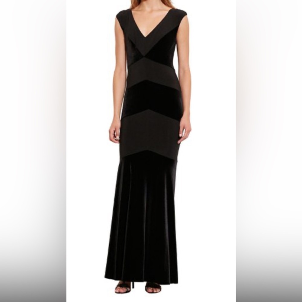 Floor length black gown by Ralph Lauren